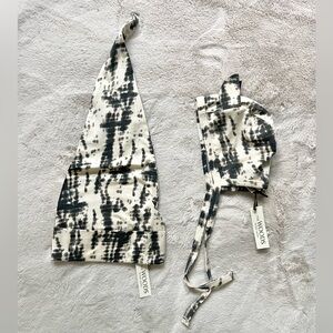 NWT Kate Quinn The Woods Grey Shibori Modal Gnome and Bear Hat Bundle